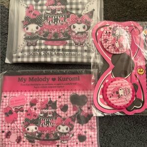 My Melody ♥ Kuromi Pink Anniversary Pouch Set